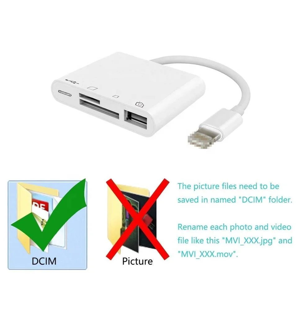 4 в 1 8Pin SD TF кардридер USB 3 0 OTG Комплект для подключения камеры iPhone iPad работает с втулками клавиатуры аудио