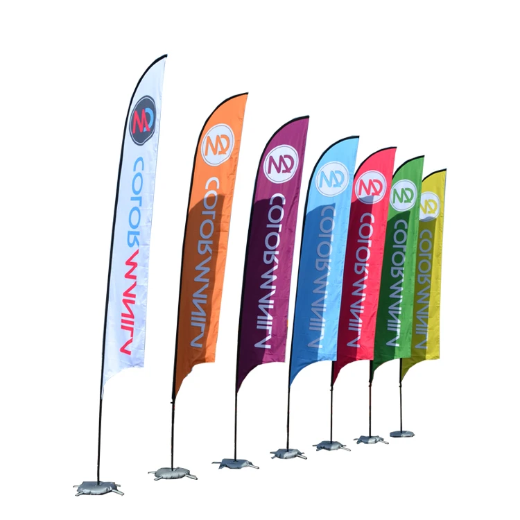 FEAMONT Outdoor Printed Promotional Restaurant Banner Business Advertising Feather Beach Flag Banners Advertising Custom