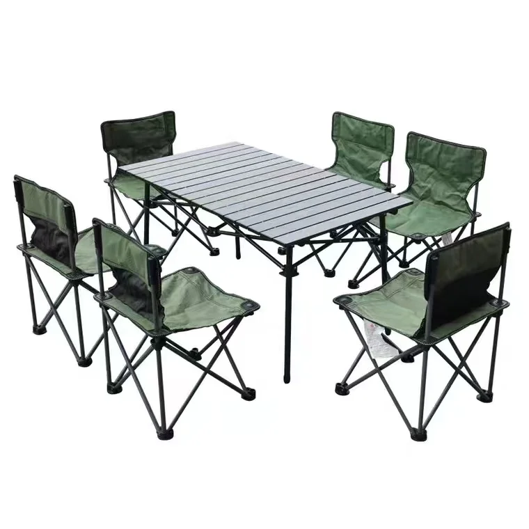 Aluminum  Mountain Outdoor table and chair set Portable Folding Table Camping Picnic  bbq  table