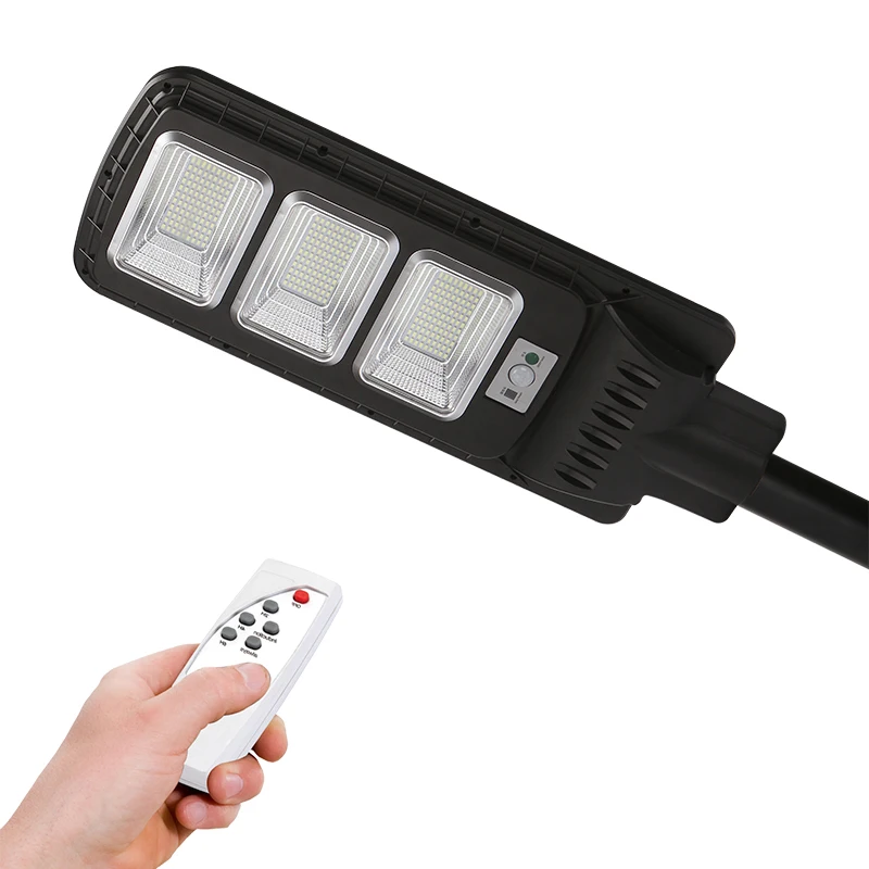 Remote Control Solar Street Light Ip65 100w 200w 300w Integrated All In One Solar Light Outdoor Street