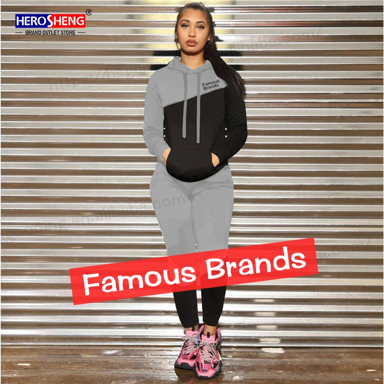 Designer Clothes Famous Brands Women Fall 2021 Women Clothes Brands Logo 2 Piece Set Tracksuit Women Sweatpants And Hoodie Set