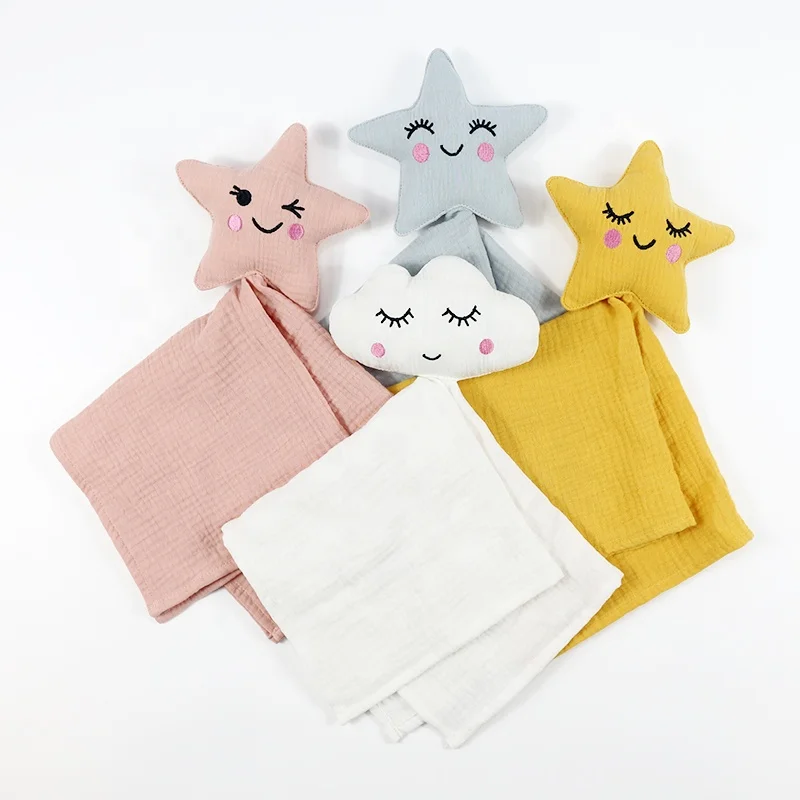 Customized Baby Lovely Comforters Cotton Muslin Baby Embroidered Quilted Comforter Baby Security Blanket