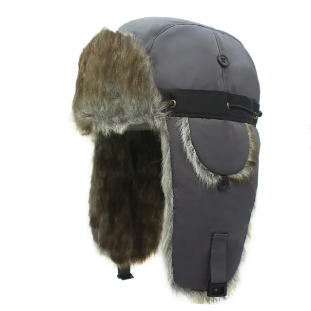 Waterproof Polyester Unisex Thick Winter Trapper Hat with Earflaps Warm Trapper Hat Wholesale