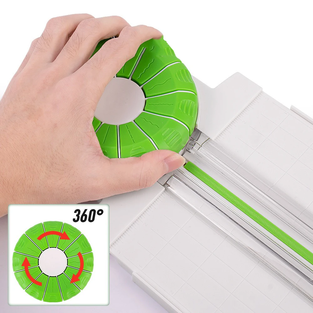 A4 Multi functional  colorful 12 in 1 paper cutter DIY dotted line straight line wavy line paper cutter