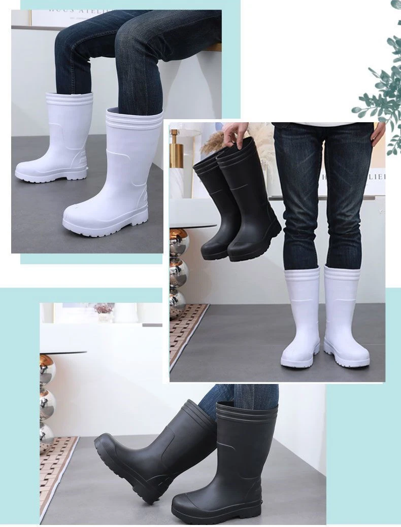 Eva Cotton Rain Boots Non Slip Oil Resistant Waterproof Food Factory Shoes Fur Lining Cold Weather Ice Warehouse Worker Boots