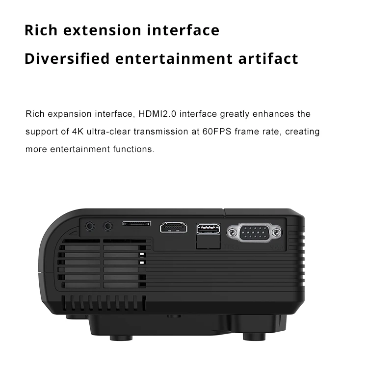
Rechargeable projector 2000 lumens usb micro cell phone projector mobile handheld theater projector 4k wifi bluetooth 