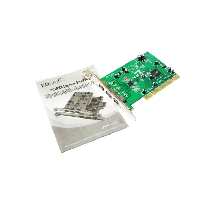PCI 3 Ports Firewire ieee 1394 card 2 ports 1394B and 1 ports 1394A TI8280 chipset