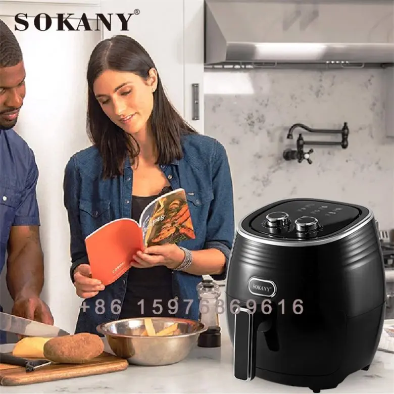 4L 1350W 220V Mti-function Air Fryer Oil free Health Fryer Cooker Smart Touch LCD Deep Pizza Fryer for French