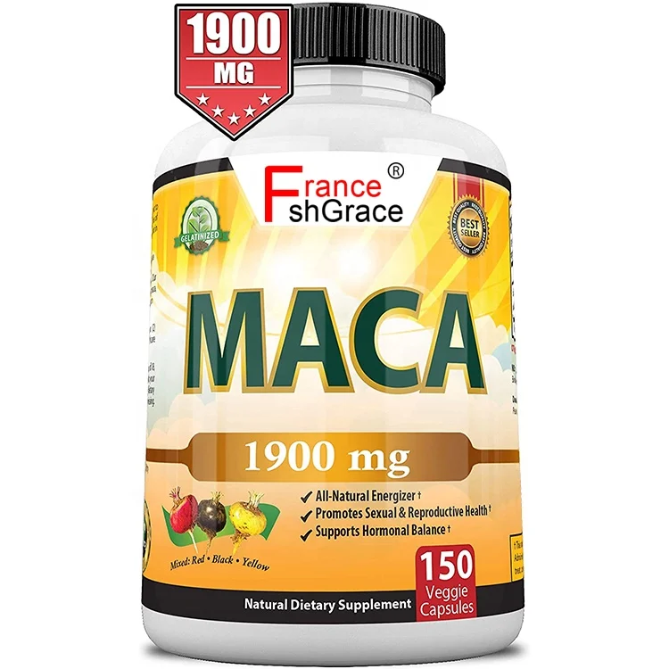 OEM ODM Herbal Supplement Organic Maca Root Capsules 1900mg