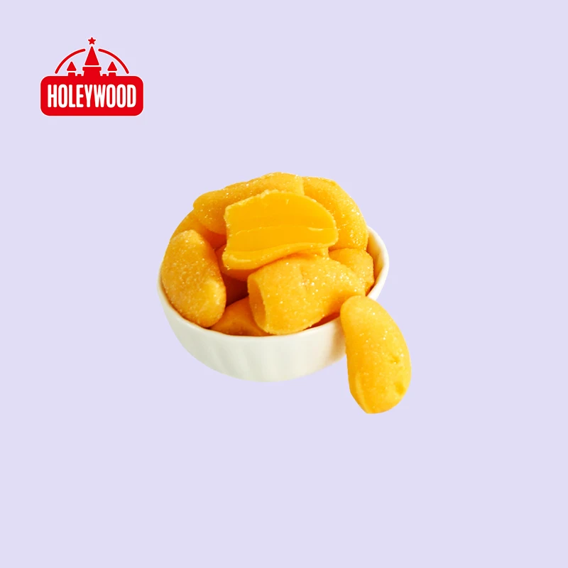 Holeywood 3D Mango Flavored Gummy Candy 12g Specialty Chinese Halal Soft Fruit Sour Bulk Wholesale Bag Sweet Fruity Taste