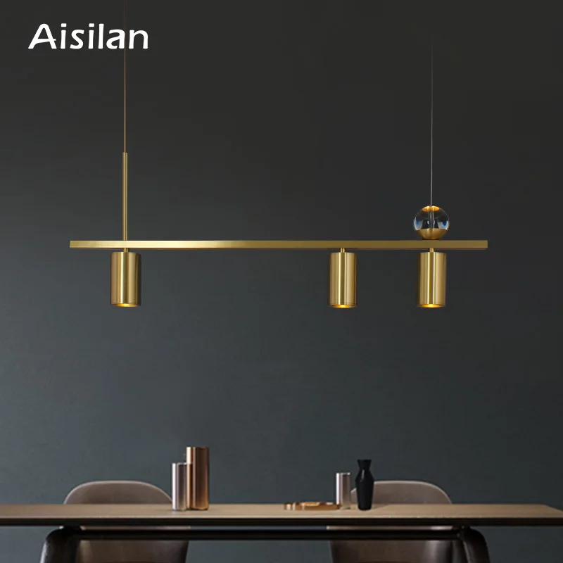 Aisilan Nordic interior design brass home lighting decor crystal downlight chandeliers lamps pendant lights
