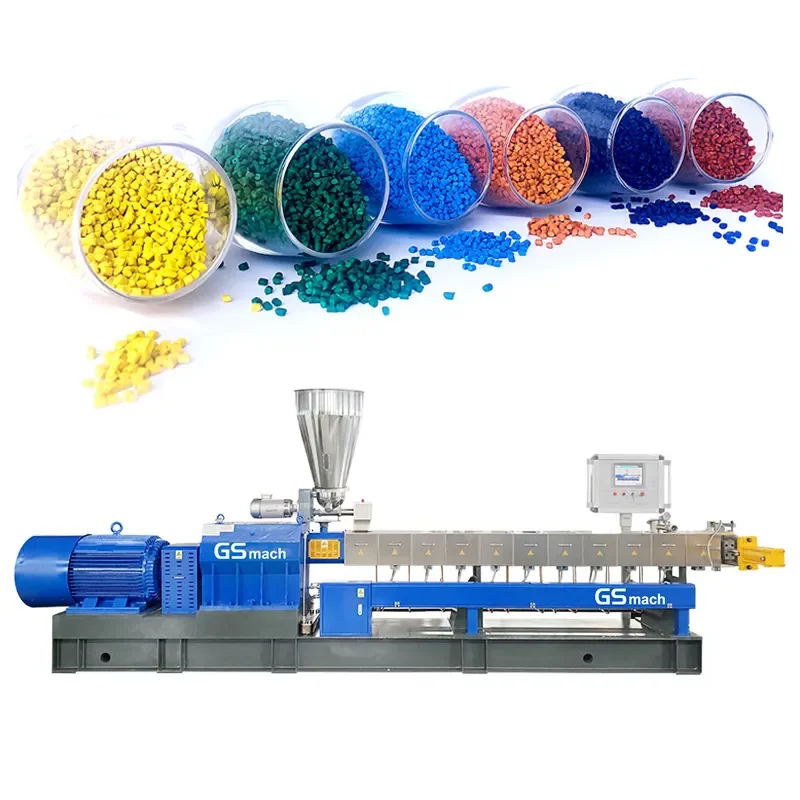 Twin Screw Extruder Color Plastic Melting Masterbatch Making Machine