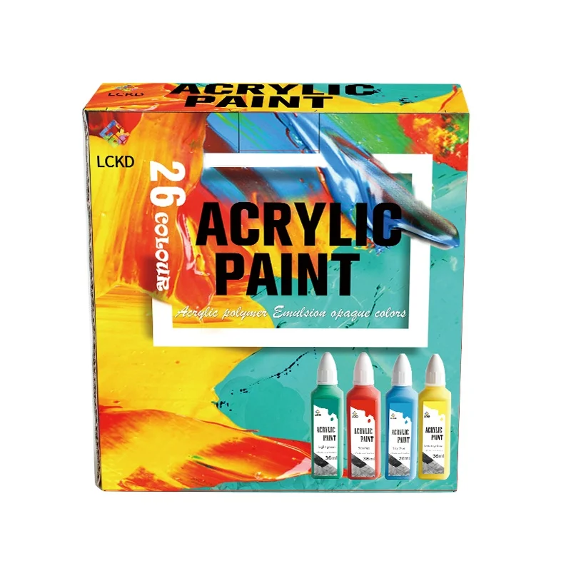 Factory wholesale 26 color non-toxic bright painting art set T-shirt canvas crafts acrylic pigment