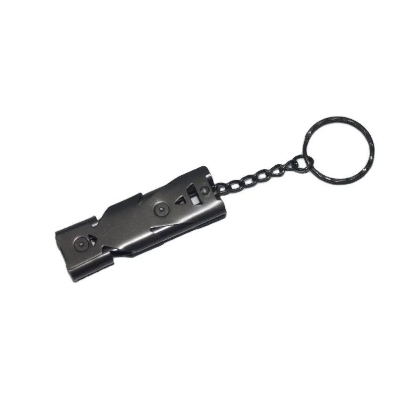 2025 Hot Selling Aluminum Safety Whistle Keych Survival Self Defense Supplies Outdoor Equipment Security Keychain