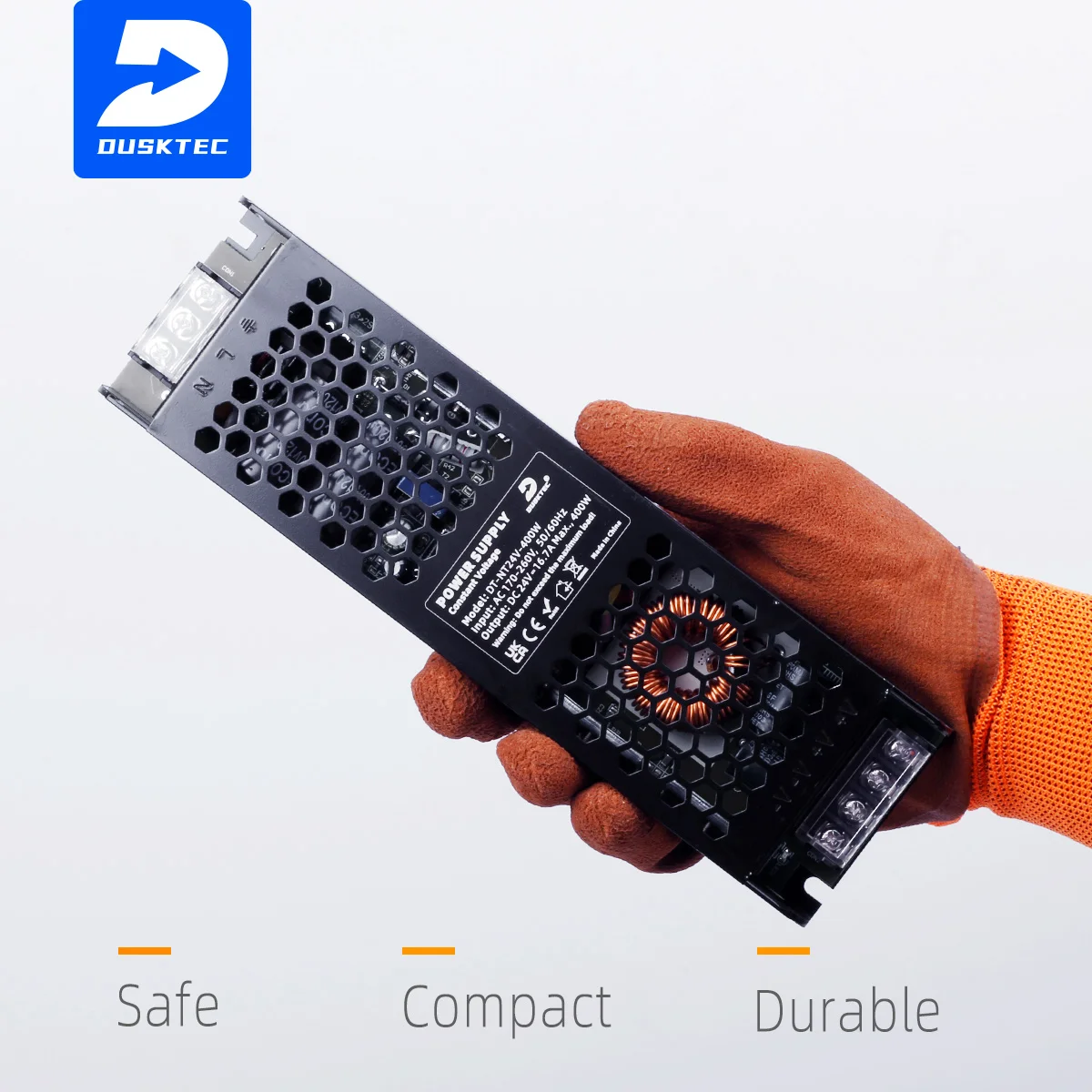 DUSKTEC постоянное напряжение 400 Вт 33 А переменного тока прямой 100-260 В постоянного 12 одноканальный mr16 Светодиодный источник питания трансформатор драйвер