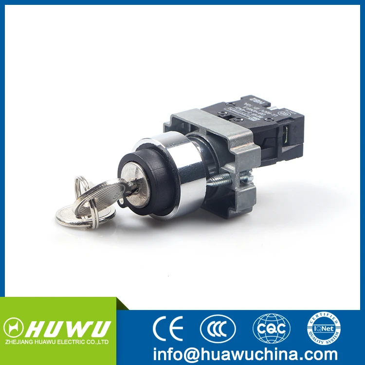 HUAWU XB2-BG21 2/3 position with key stay out push button switch