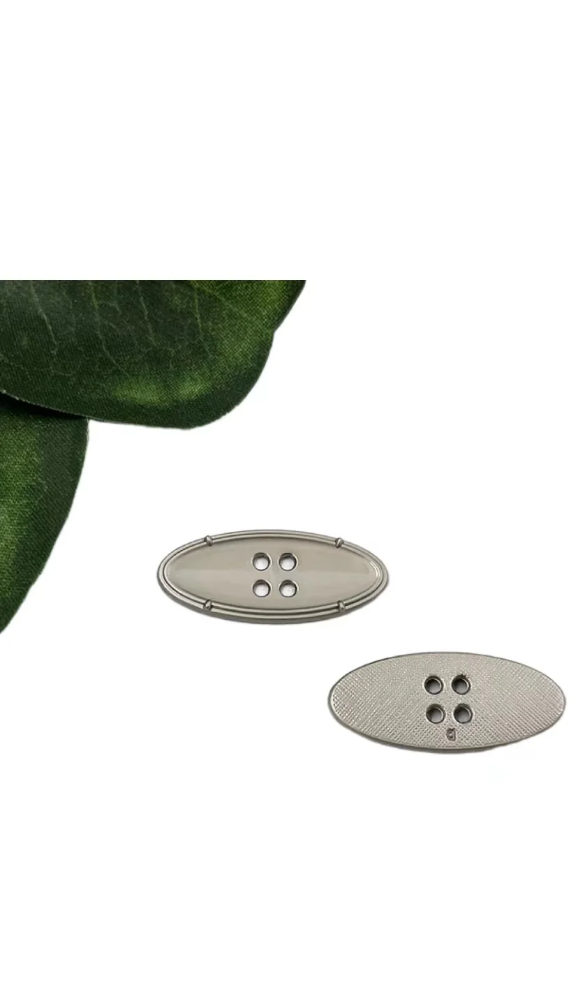 Fancy Design Garment Coat Round 4-Holes Buttons Sewing Metal Shank  Buttons For Jacket Custom For Clothing