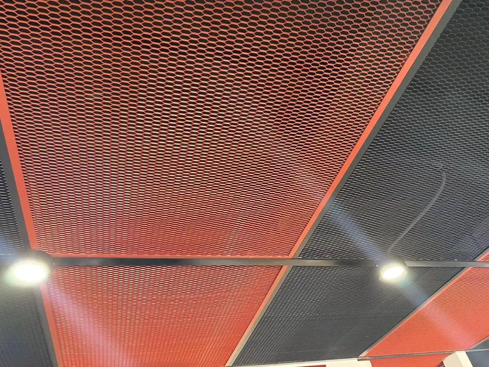 Powder Coated Aluminum Expanded Mesh Metal Suspended Ceiling