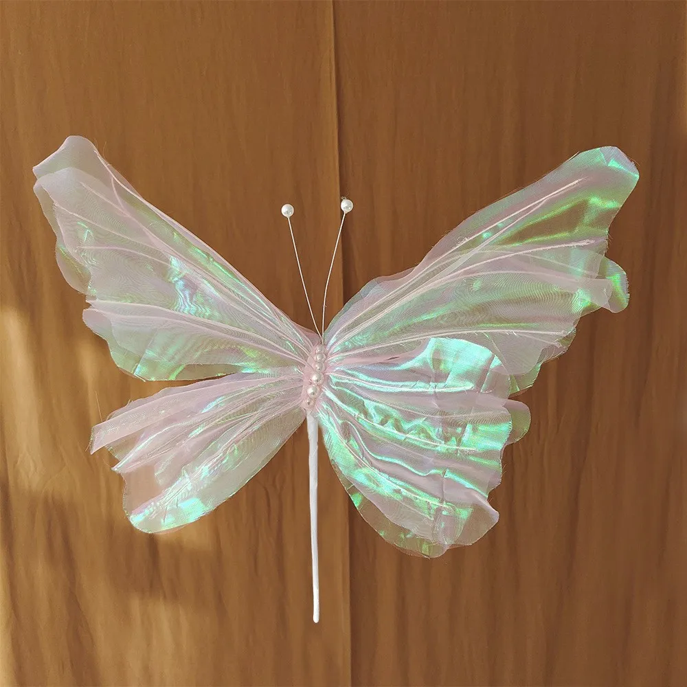Party Decoration Artificial butterfly Hand-made flower silk screen flower photography props