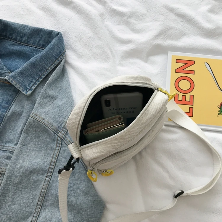 Oem Beautiful Printed Reproduction Vintage Custom Phone Canvas Messenger Bag Casual Cloth Shoulder Bag