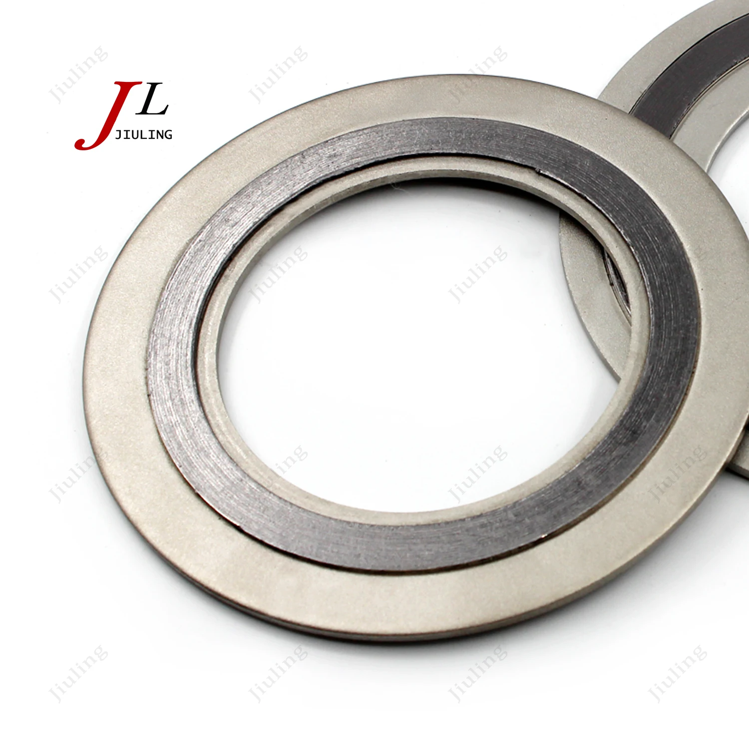 Metal graphite winding gasket manufacturer pipe flange sealing gasket type D outer and nner ring metal spiral wound gasket