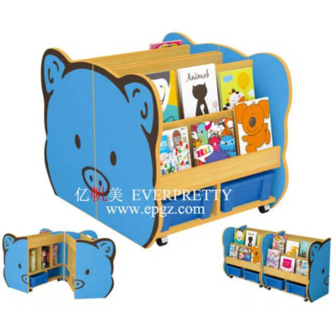 furniture children Wood Mobile kids bookcase Bookshelf Kids Wall Bookcase cabinets for kids children storage cabinet