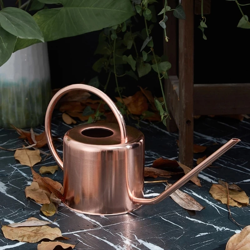 Stainless Steel Watering Can Pots Long Mouth Watering Can Pot Flower Plants Perfer for Sprinkling Tools For Garden Supplies