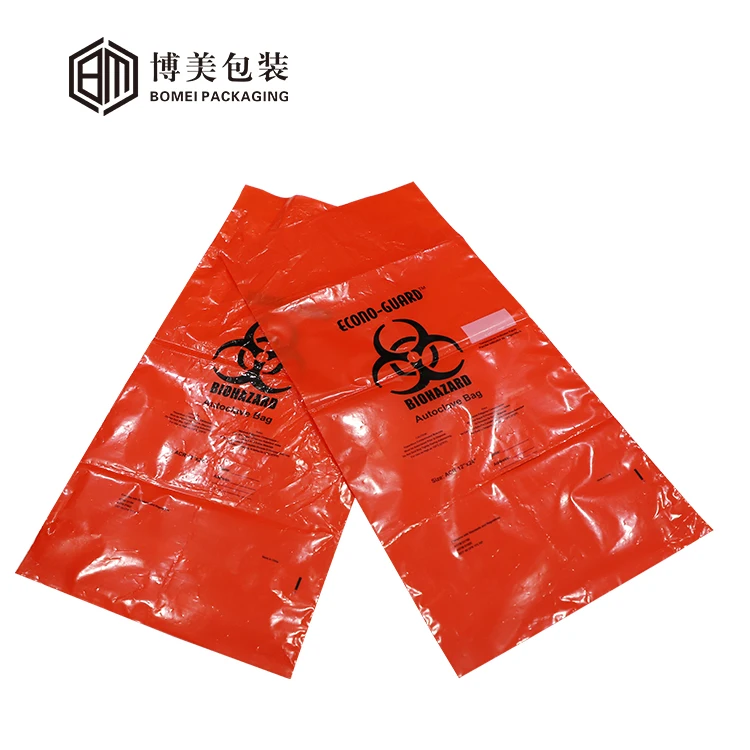 
Plastic Infectious Biohazard Disposable Medical Waste Bags used in hospitals biohazard garbage trash bags 