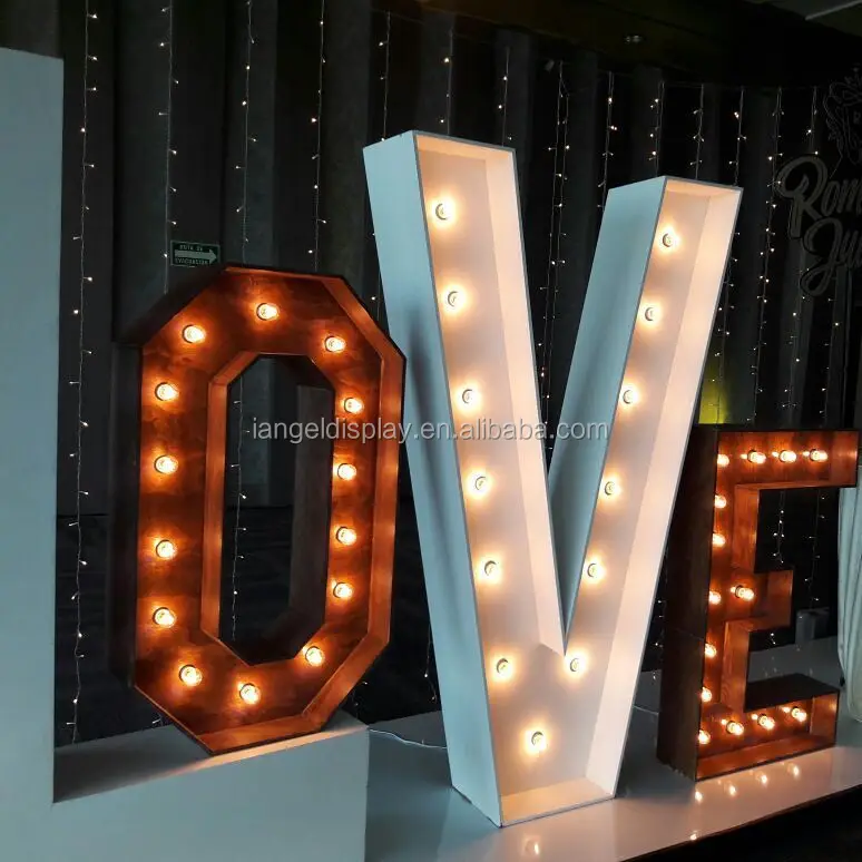 Iangel manufacturers custom LED luminous words large plastic acrylic 3D marking letters