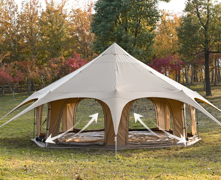 Spot manufacturers circus tent technology cotton yurt camping tent outdoor large-scale rain-proof camping tent