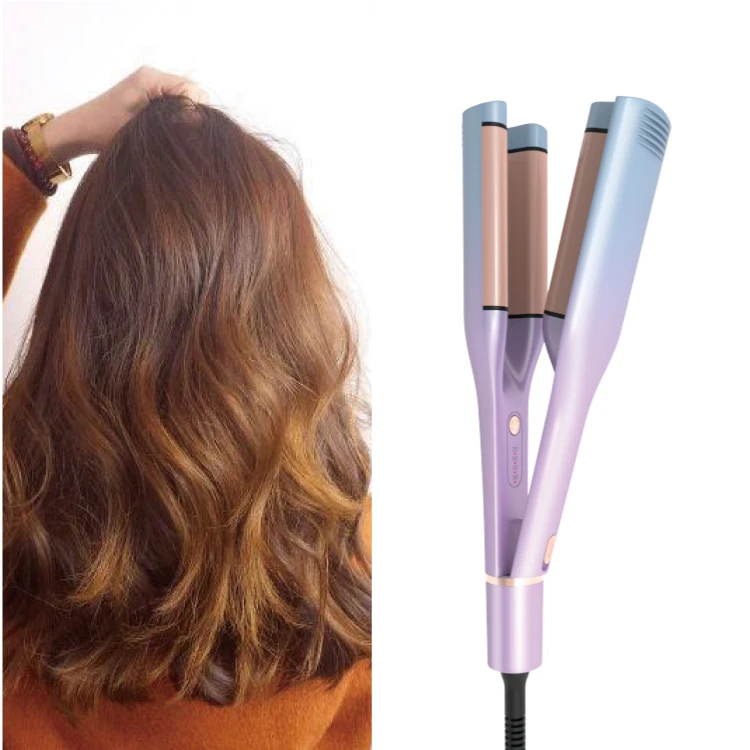 Wholesale  anion Ceramic mermaid Hair Crimper Electric Big Beach Waver Curling Iron Hair Curlers Crimping Iron Hair Crimper