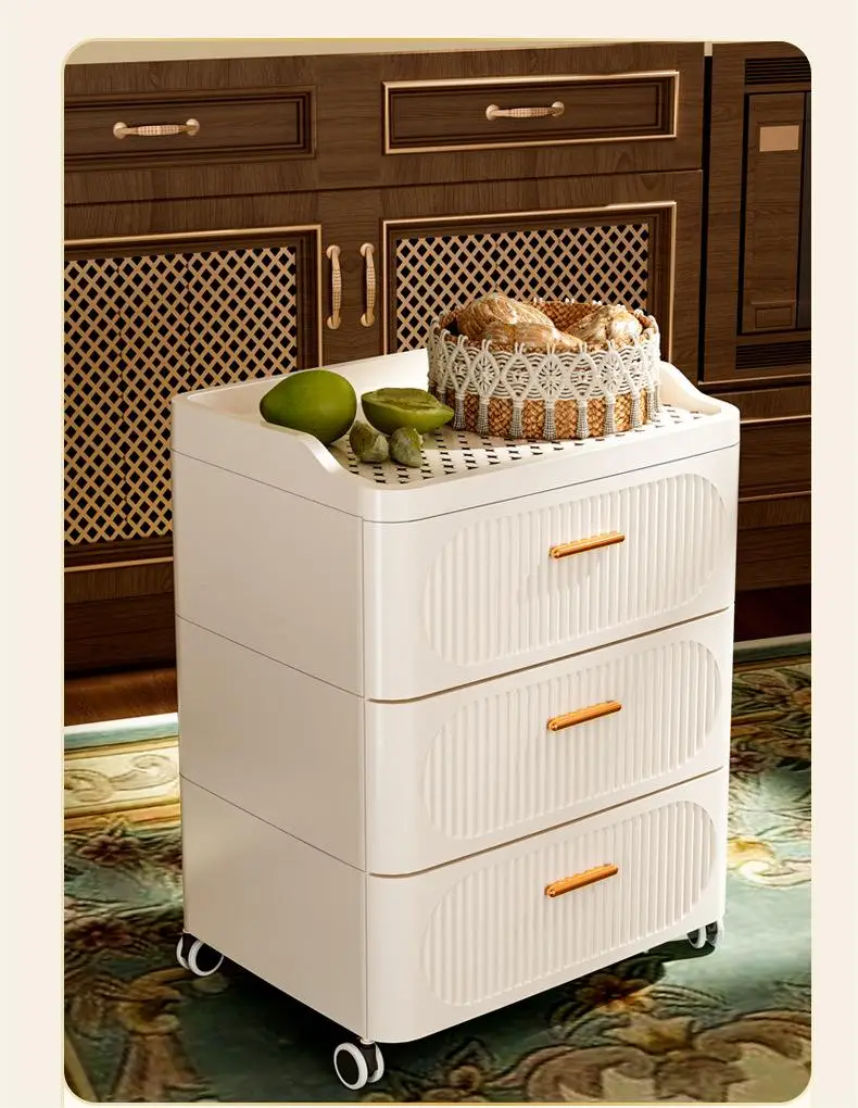 Wholesale Wardrobe Storage Cabinet Grocery  Multipurpose Durable Plastic Storage Drawer With Four Wheels