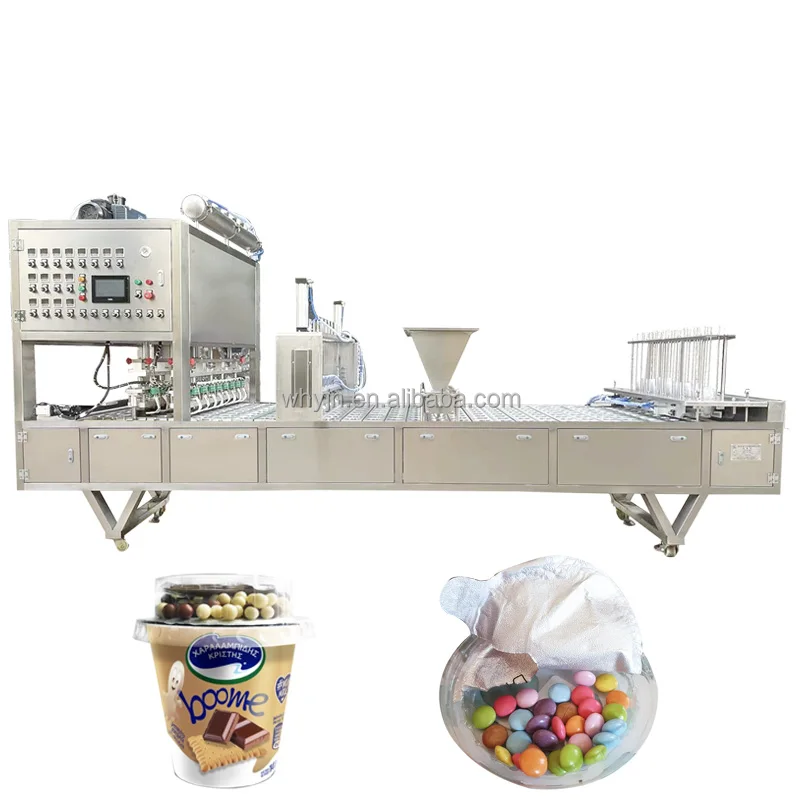 LG-GF302  Automatic Chocolate Balls Candy Granules Nut Yogurt Oat Plastic Cup Filling Sealing Machine