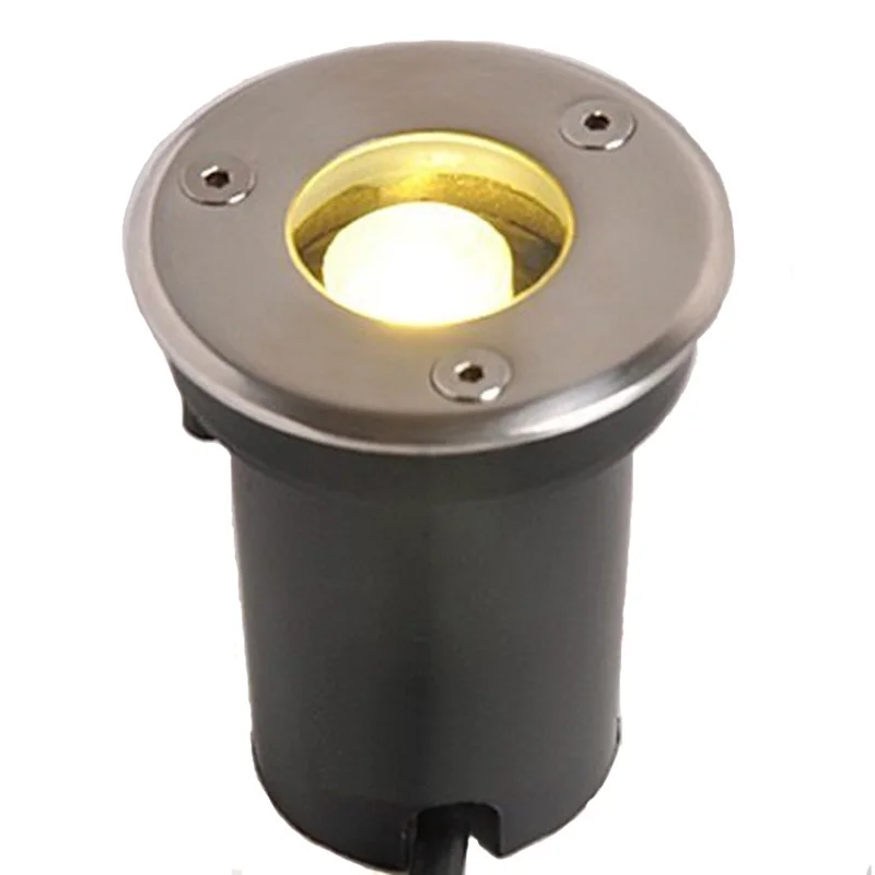 outdoor ip67 waterproof cast aluminum adjustable driveway 1w 3w 6000k warm white ground deck inground led underground light