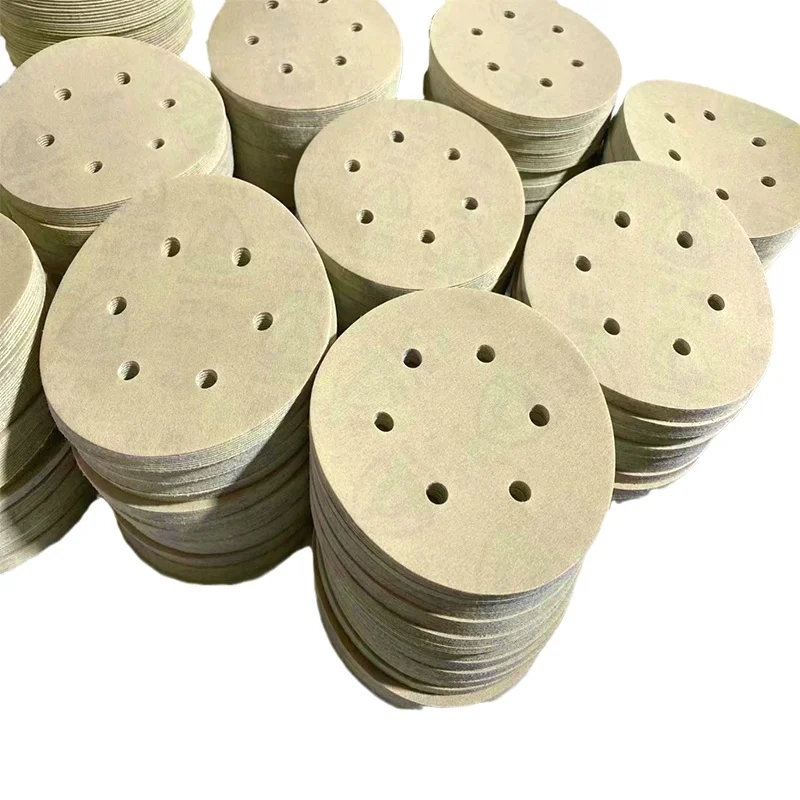 Customized hook and loop back velvet grinding plate assorted sandpaper Vel cro sticker sandpaper sheet