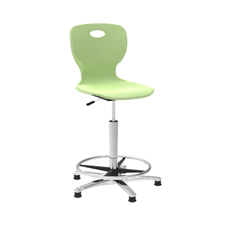 Height Adjustable Modern Design School Furniture Metal Leg Movable Plastic School Lab Stools