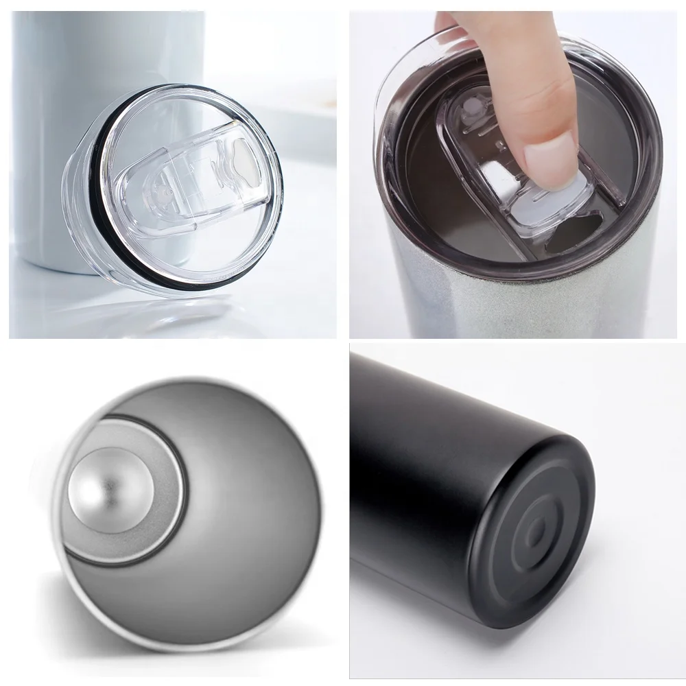 With Lid And Straw Sippy Cups Stainless Steel Double Wall Vacuum Insulated Straight 20 oz 20oz Blank Skinny Sublimation Tumbler