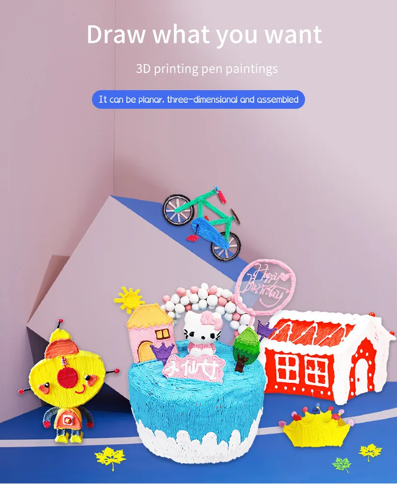 3D Pen 3D DIY Printer Pen Drawing Pens 3d Printing Best for Kids With ABS Filament Christmas Birthday Gift toys Y1