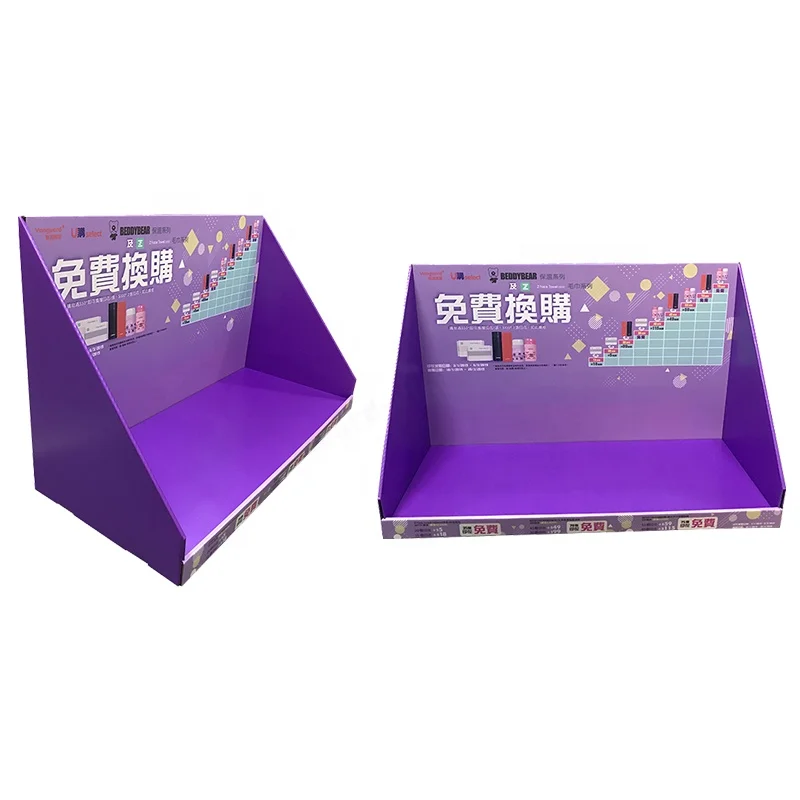 Custom Printing CDU Cardboard Counter Display Foldable Corrugated Cardboard Retail Counter Display