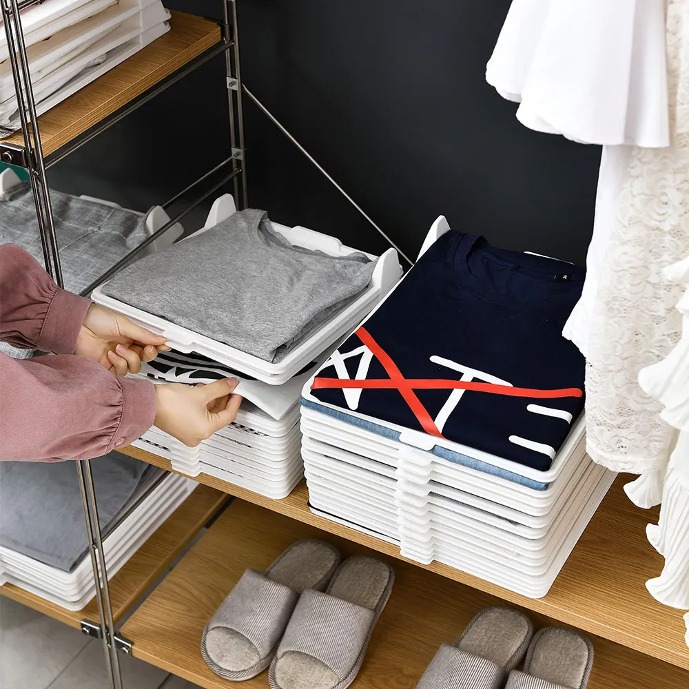 Shirt Organizer T Shirt Folder Board Clothing Dividers Stackable T Shirt Lazy man Folding Board Organizer