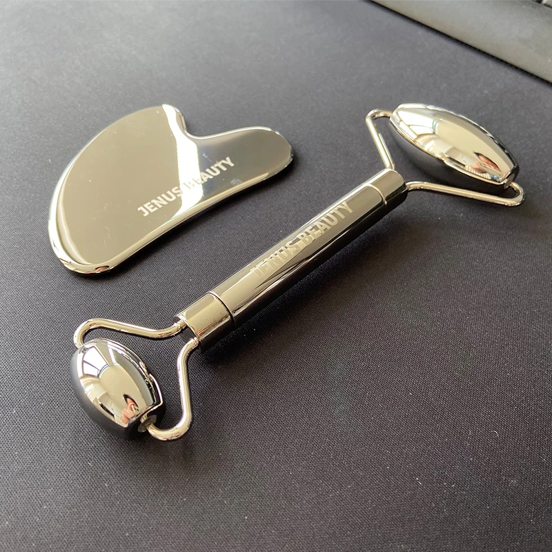 Latest products massage metal guasha stainless steel roller facial massage roller stainless steel gua sha
