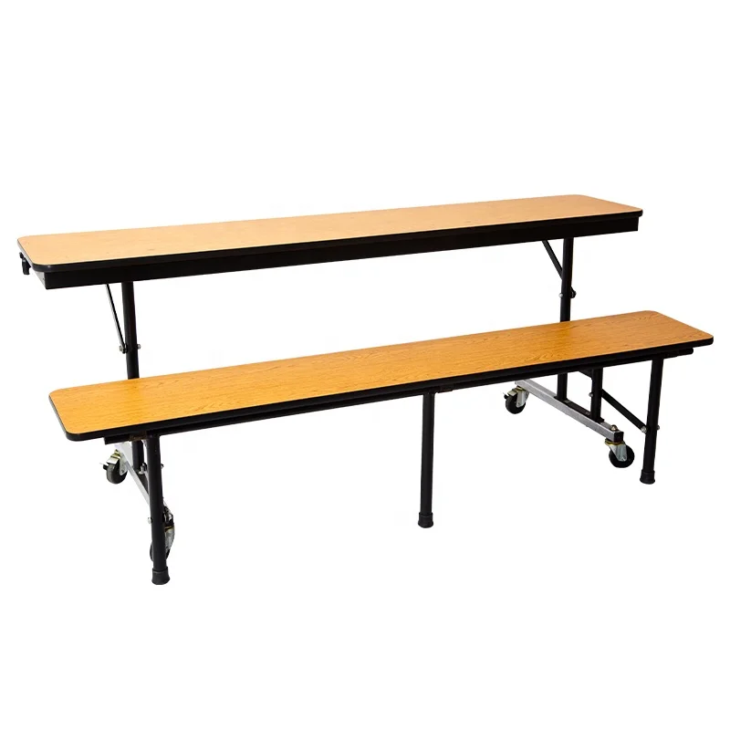 Wholesale Foldable School Table and Chairs Classroom Furniture Wooden Student Desk and Bench