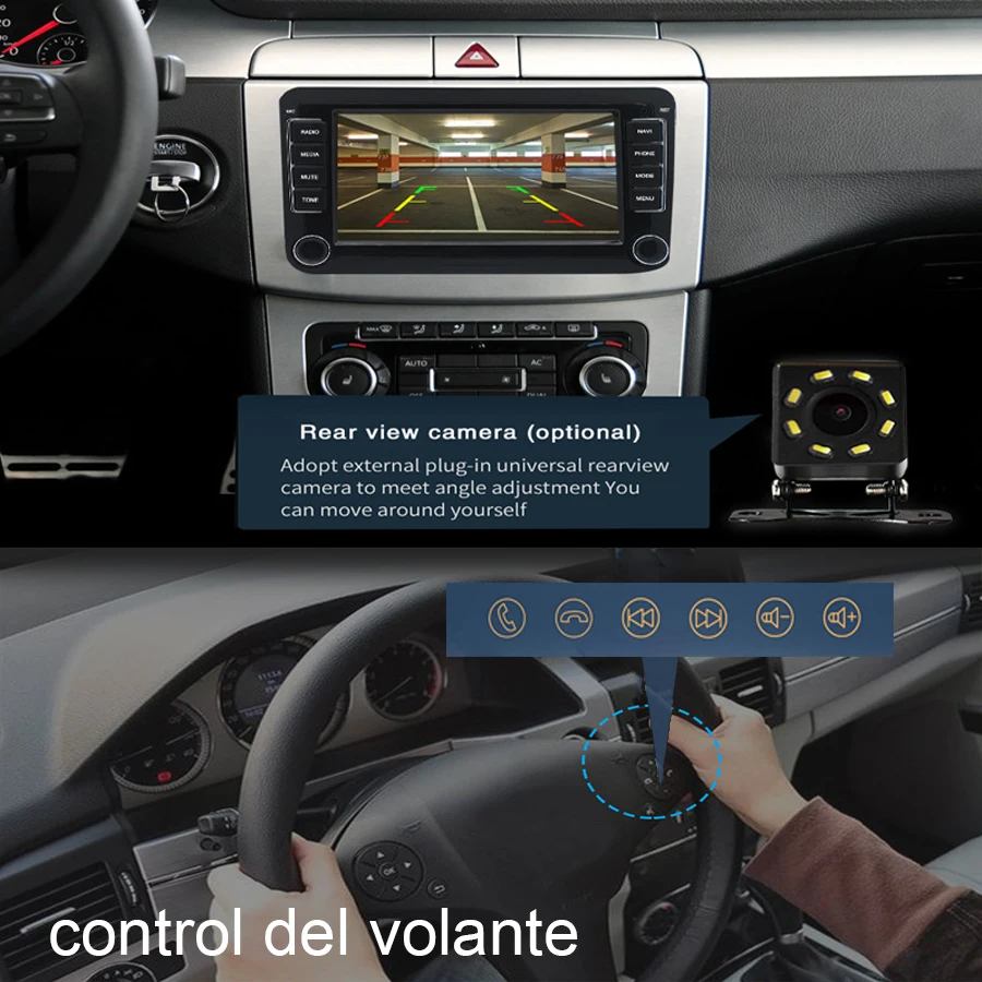Android 7 Inch Auto radio Stereo For Volkswagen Multimedia Player GPS Navigation Display Screen Steering Wheel Control