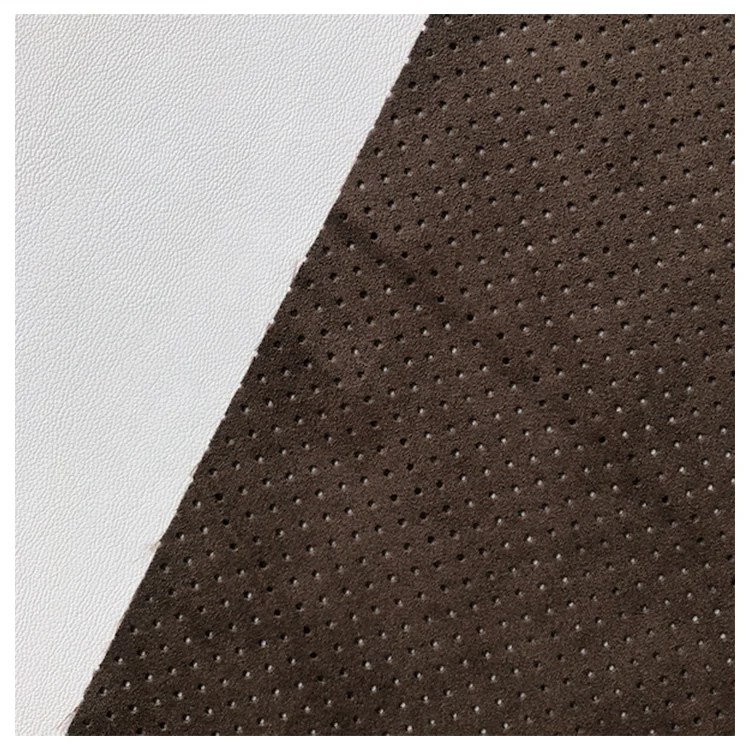 Soft Touch Customized Design Cutting Punching Spot Pattern Suede Fabric ideal for upho;stery