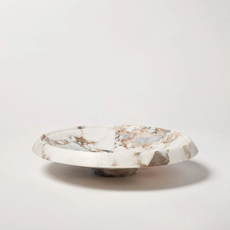 stonekocc Brand Elephant White Natural Marble Soft Decoration Fruit Plate Decoration Table Living Room Hotel Home Adorn