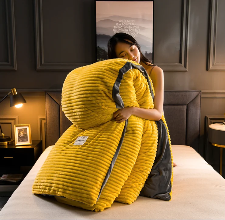 Оптовая продажа настраиваемый Бархат Теплый один пододеяльник фланель пододеяльник четыре шт постельные принадлежности наборы