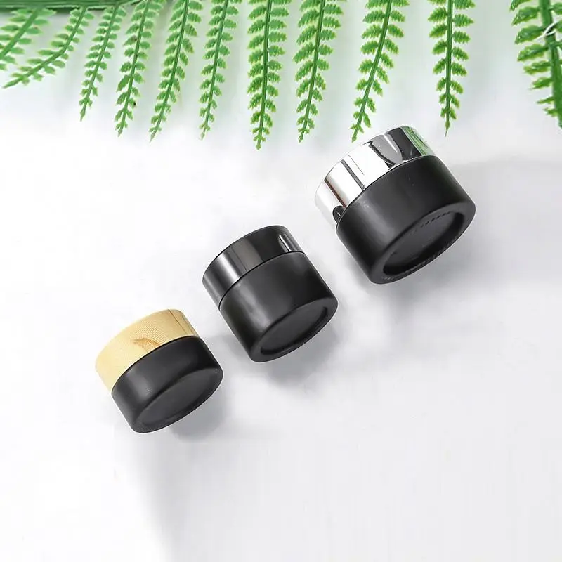 Empty blackGlass Eye Cream jar 50g 30g 20g10g For Skin Cream