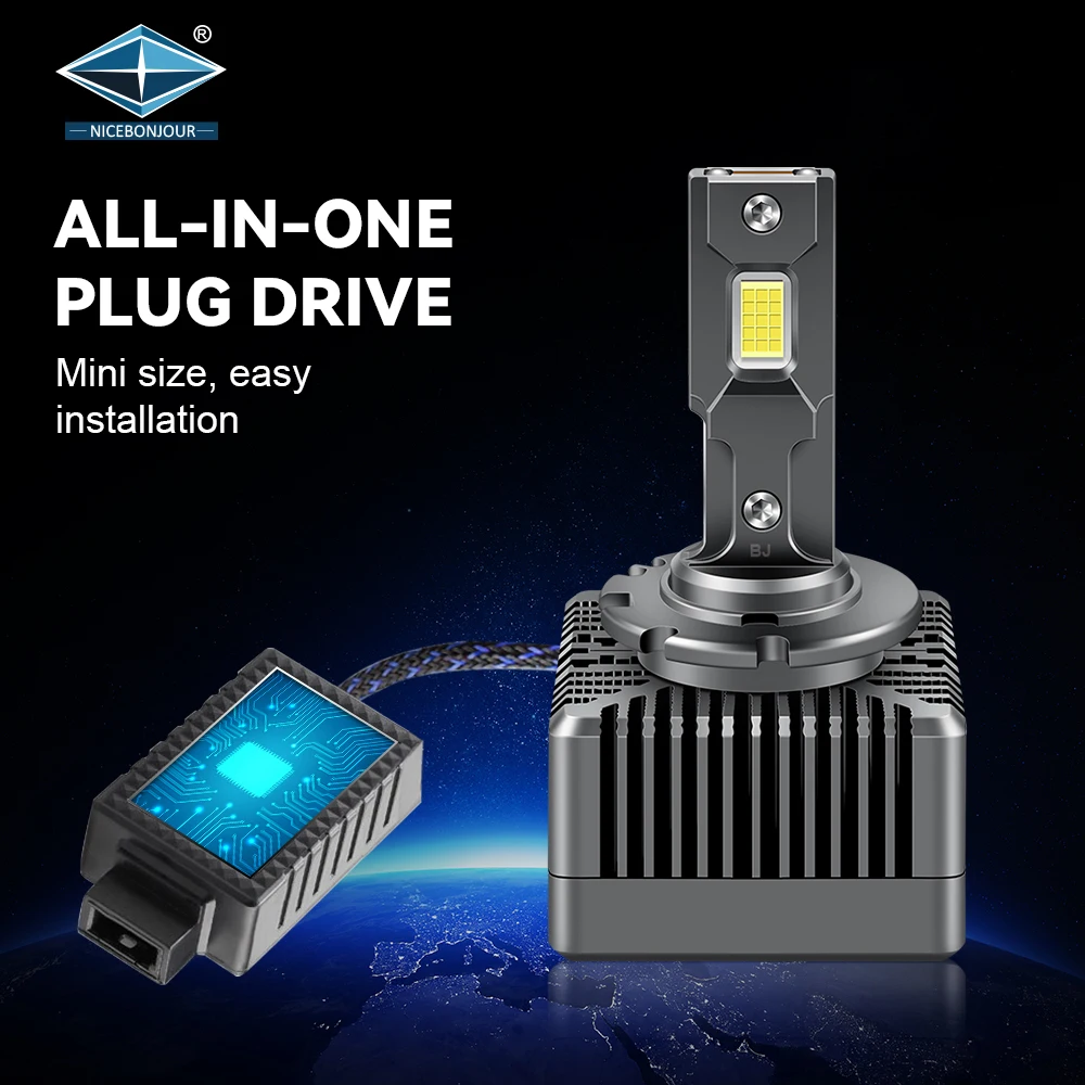D Series Auto Led Headlight For D1S D2S D2R D3S D4S D4R D5S D8S Xenon White Led Universal 110W 6000K 20000LM