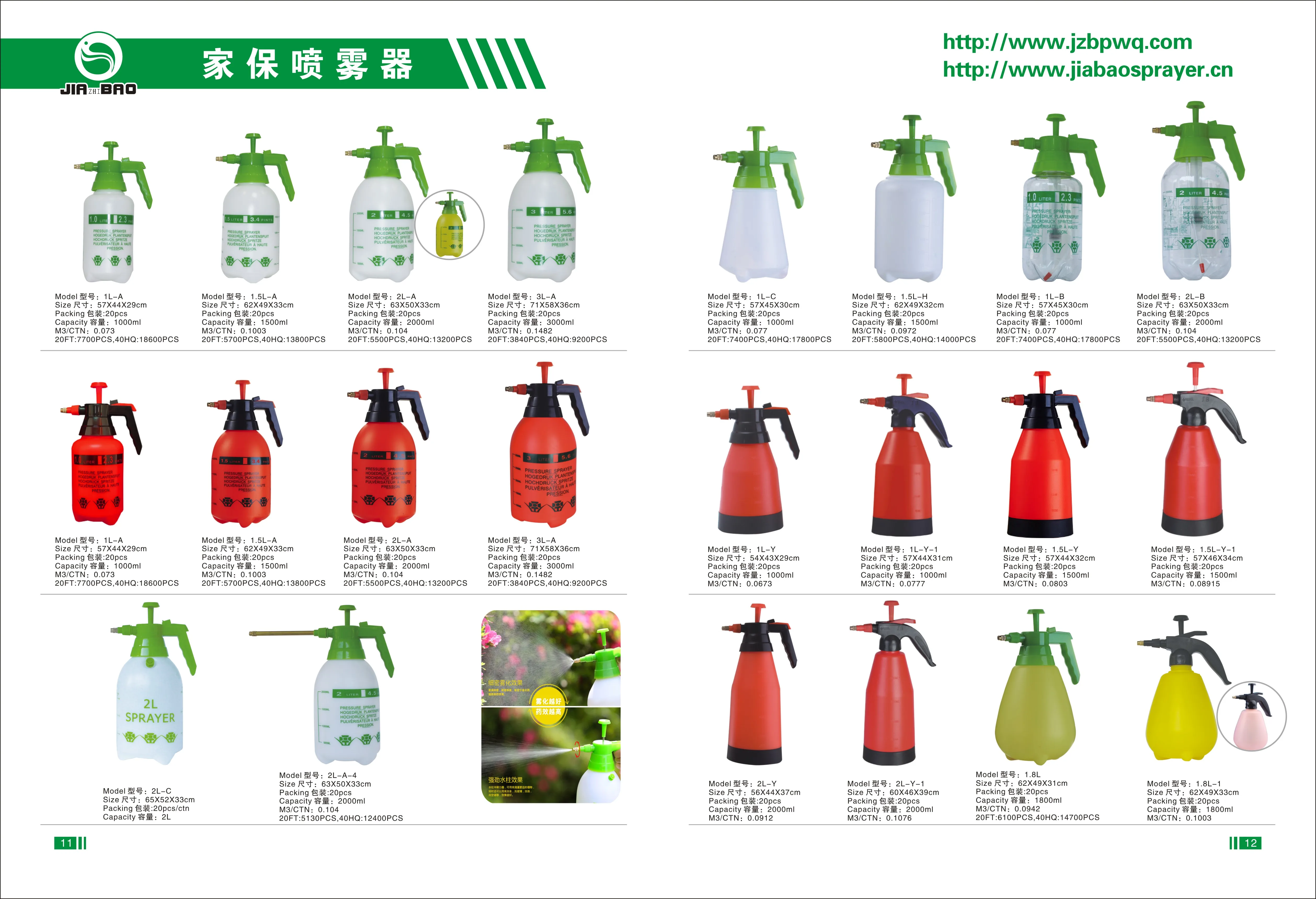 Садовый распылитель пластиковый с пусковым насосом для