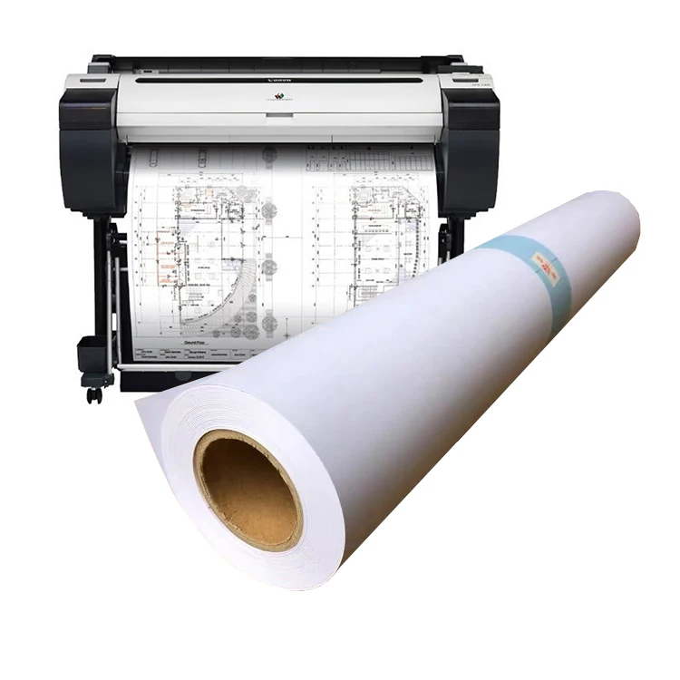 China Manufacturer Quality Assured 80 Gsm Printer Paper For Cad Plotter Paper Roll